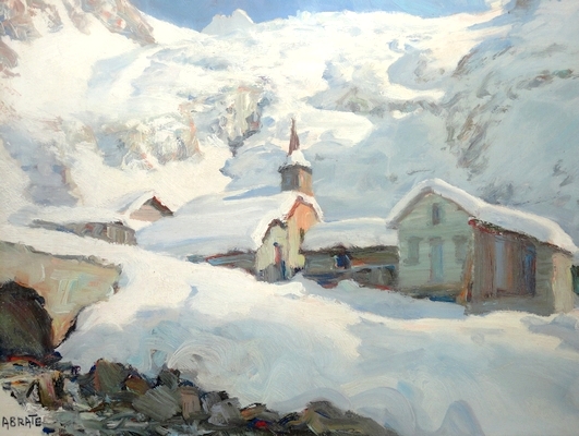Ange Abrate peinture savoyarde Angelo Sallanches Chamonix montagne